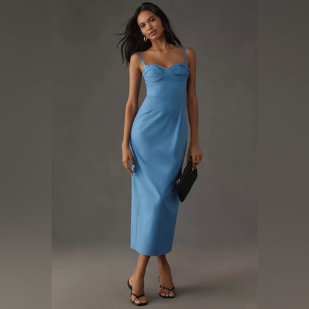 Reformation Stormi Periwinkle Midi Dress